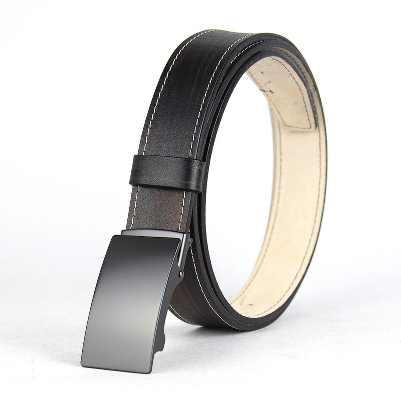 Limitovaný ručne maľovaný kožený opasok s brzdovou prackou, 134 cm, typ08