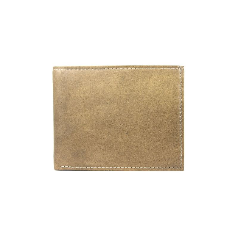 Kožená peňaženka z pravej kože, khaki, ručne natieraná