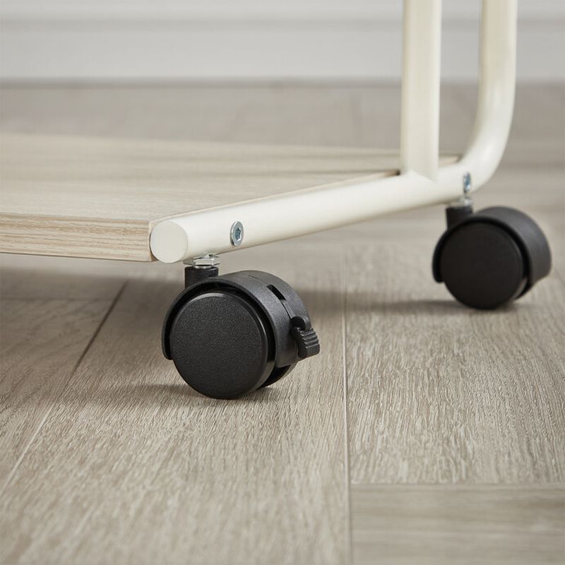 Odkladací stolík na kolieskach DUB BIELENÝ-BIELA