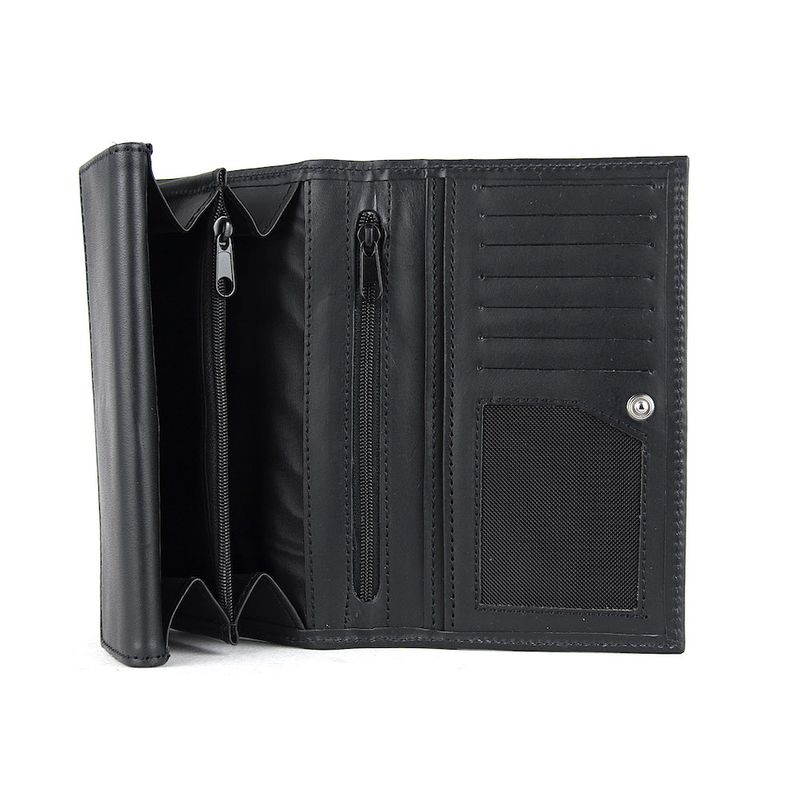 Dámska luxusná kožená peňaženka matná čierna