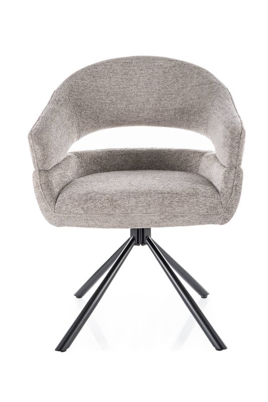 Jedálenská stolička čierna-sivá 07 s otočným sedadlom