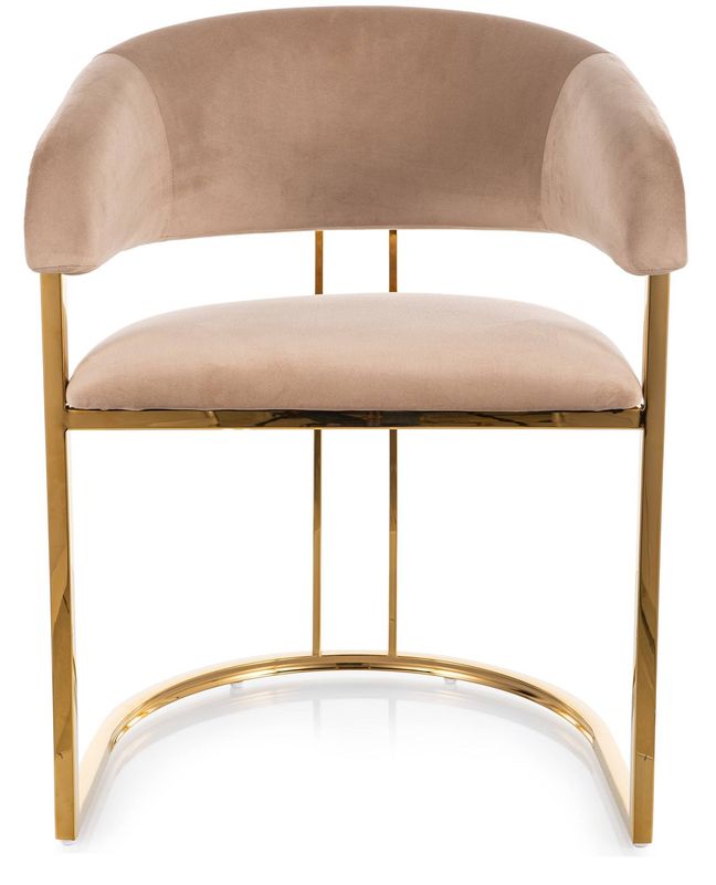 Jedálenská stolička zlatá-béžová Bluvel