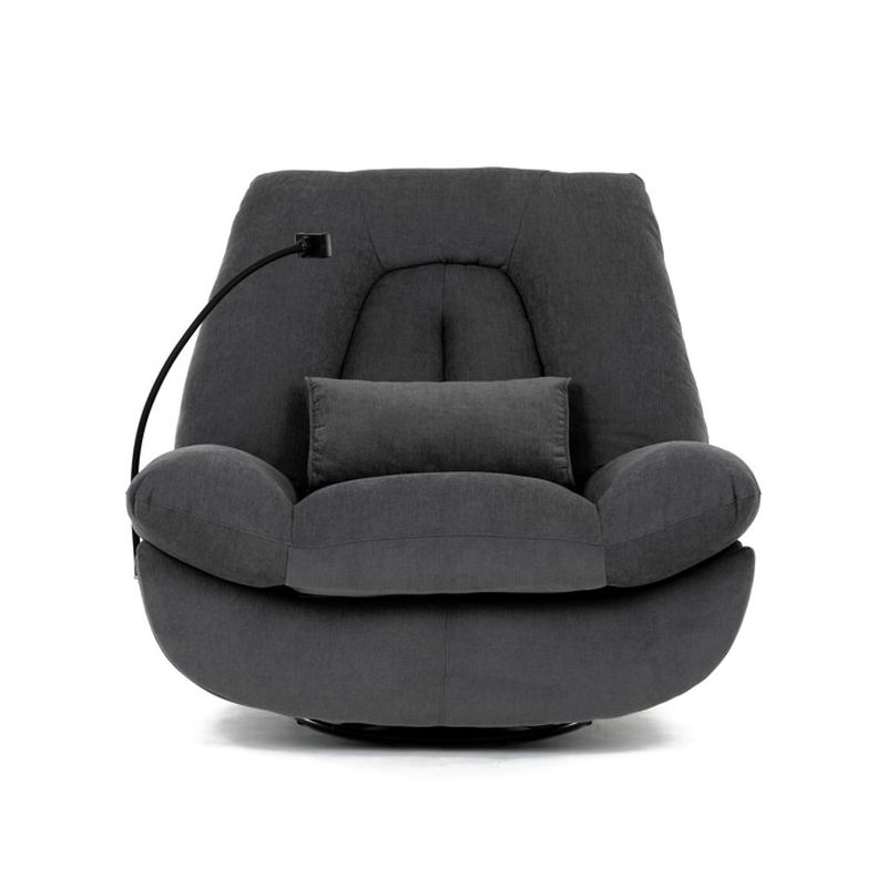 TV kreslo s elektrickým polohovaním, zabudované ovládanie, rotácia do 240 stupňov, sivé