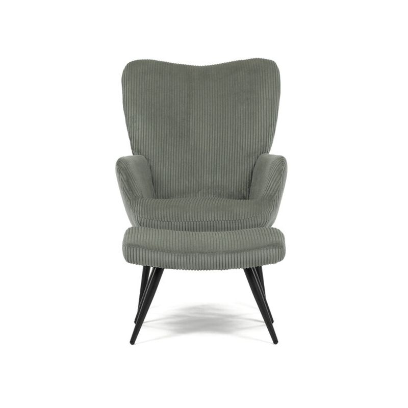 Relaxačné kreslo s podnožkou – zelený menčester