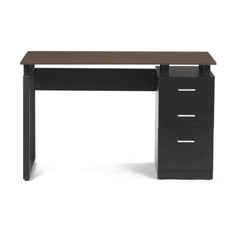 Kancelársky PC stôl, dub-čierna