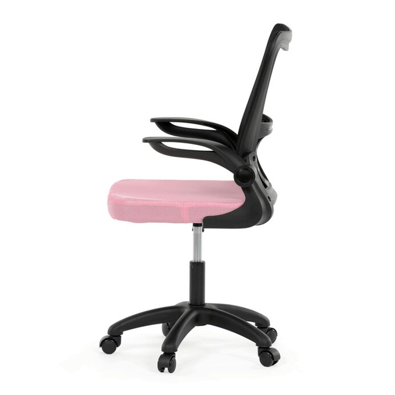  Kancelárska stolička, ružová sieťovina a čierny plast