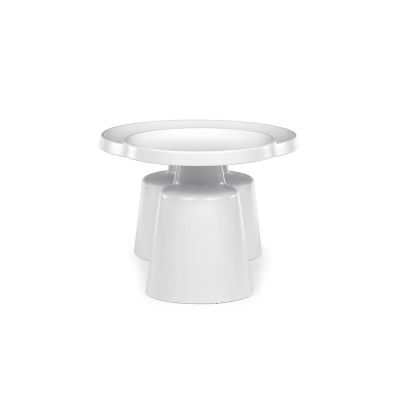 Sada dvoch konferenčných stolov z kovu – biela