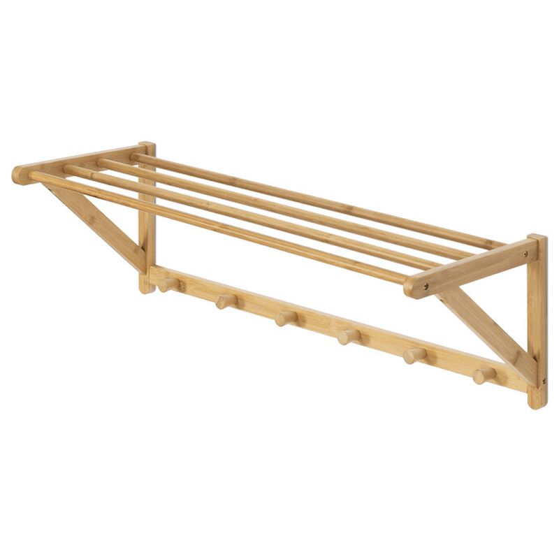 Vešiak s policou – bambus, prírodný