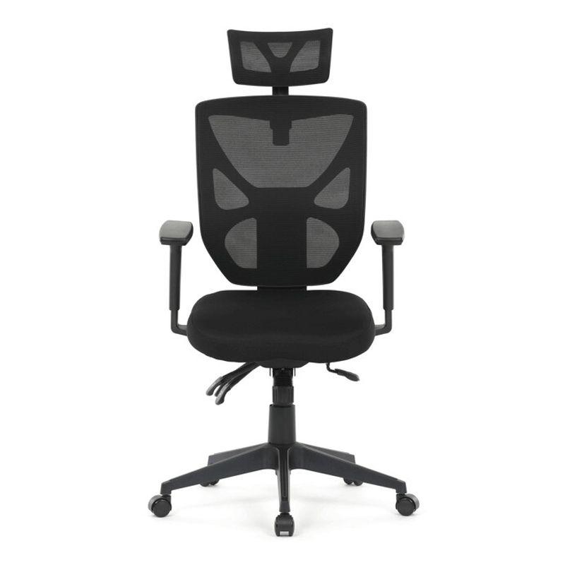 Kancelárska stolička s asynchrónnym mechanizmom a čiernym mesh poťahom