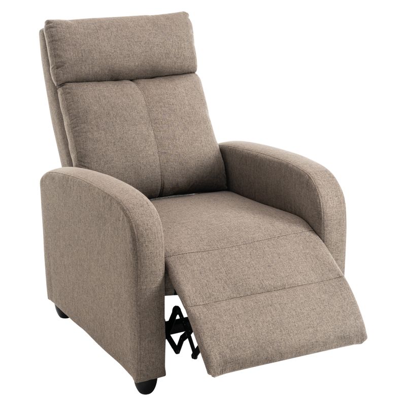 Relaxačné kreslo hnedé, mechanicky polohovateľné - posledný kus