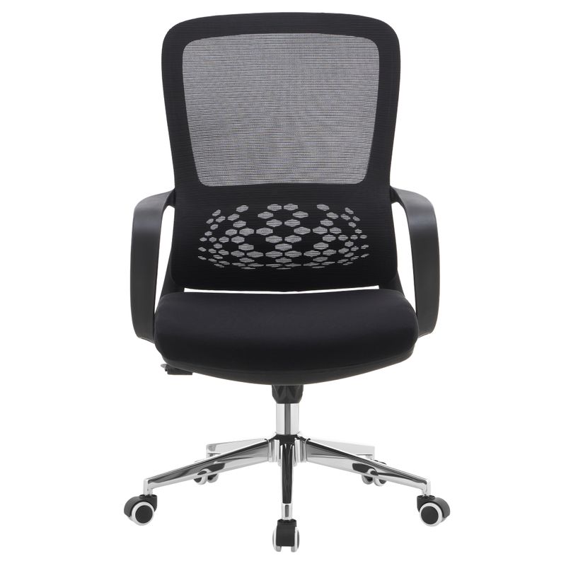 Kancelárske kreslo, čierna sieťovina-látka, TYP 2