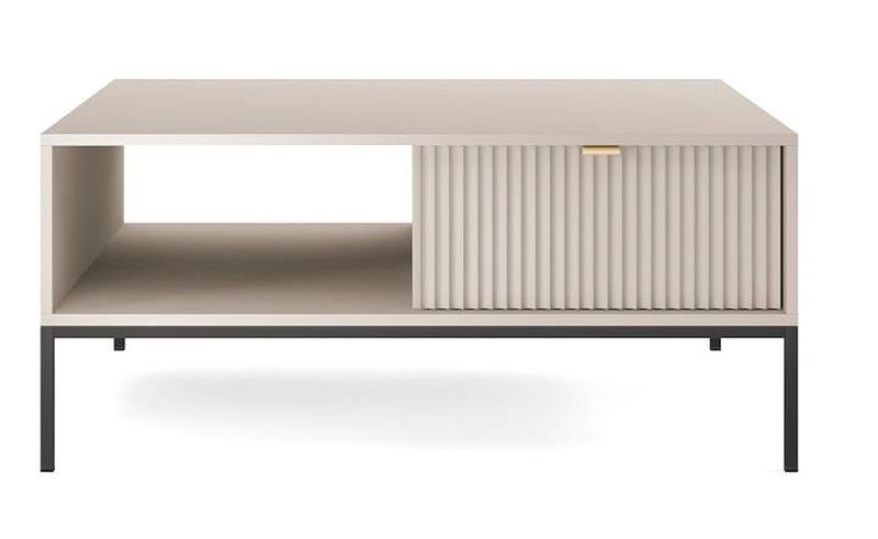 Drážkovaný konferenčný stolík, čierna-cashmere