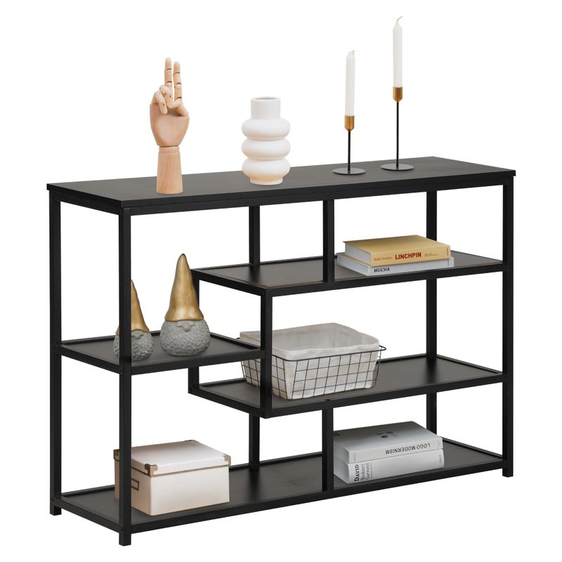 Kovový regál čierny, TYP 2