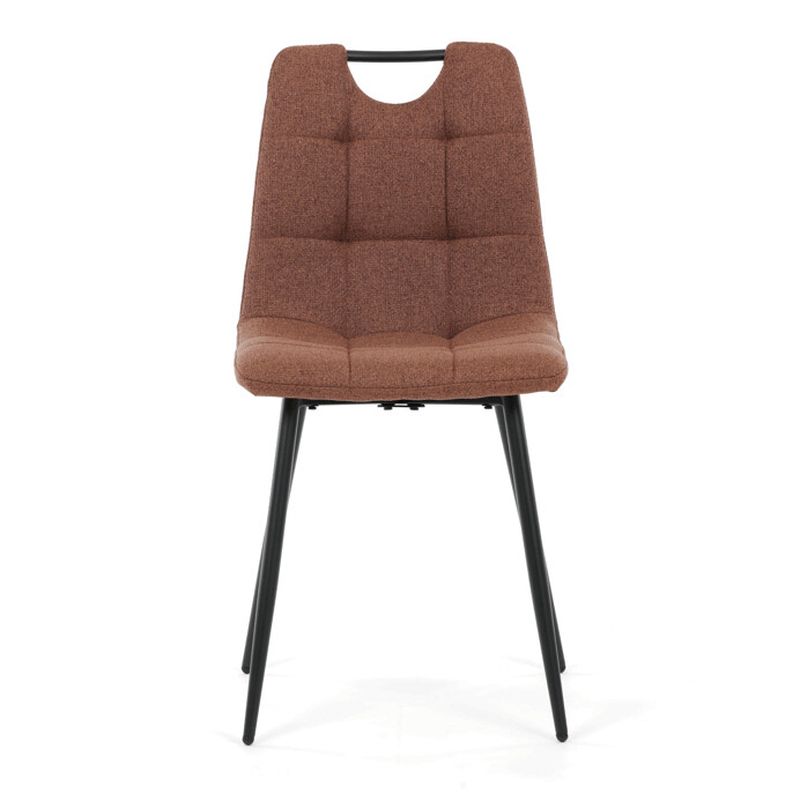 Stolička jedálenská, madlo, ľahko čistiteľná hnedá látka