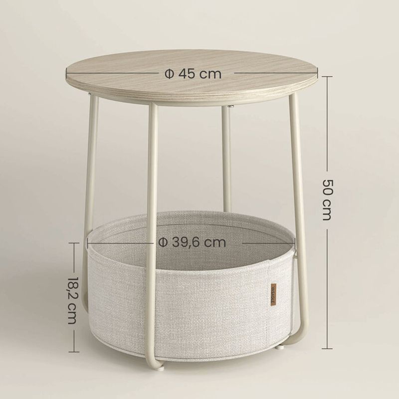 Odkladací stolík 45x45x50 cm, MDF kašmír