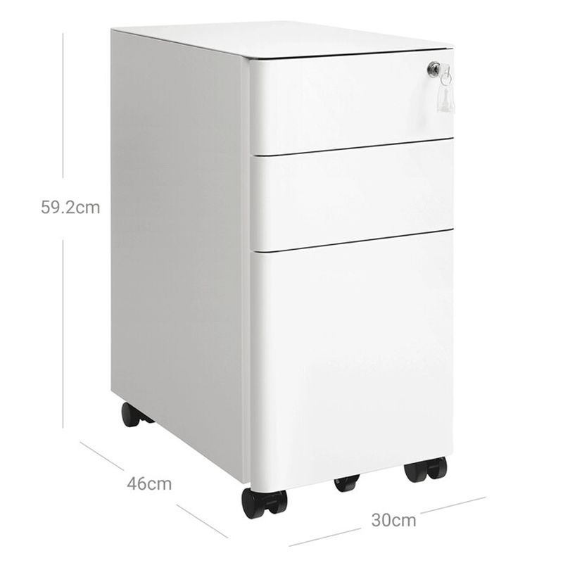 Kancelársky kontajner, kovový, biely