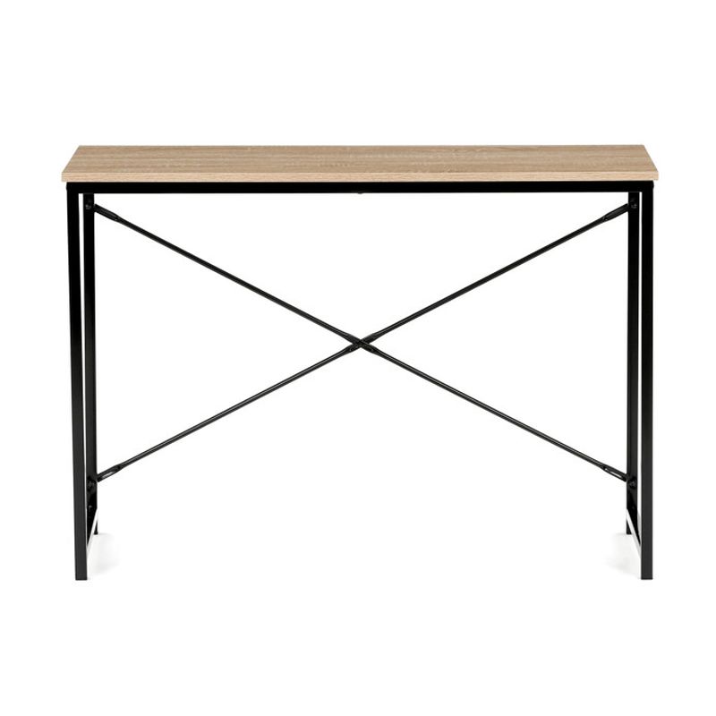 Štýlový pracovný stôl, dekor divoký dub, čierny kov