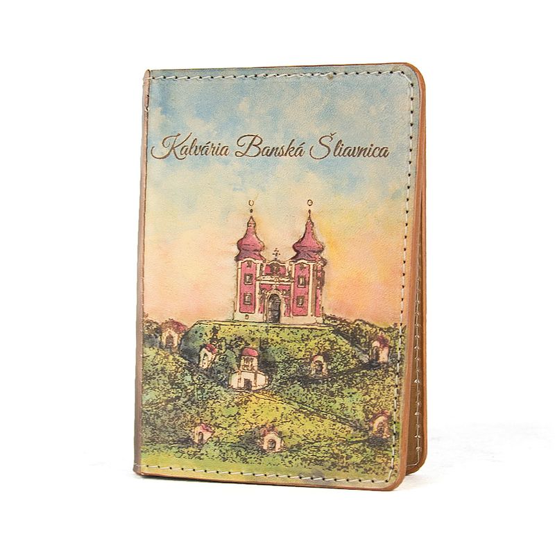 Ručne tvarovaný, vyklepávaný kožený zápisník – Kalvária, Banska Štiavnica