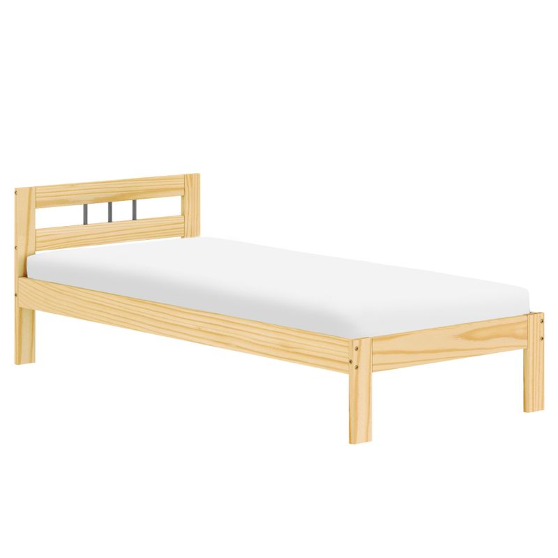 Jednolôžková posteľ 90x200 cm, prírodné borovicové drevo