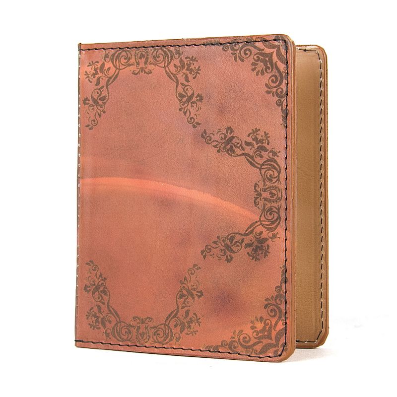 Handmade kožený zápisník – gravírovaný ornament