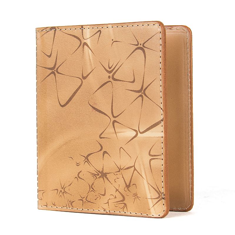 Handmade kožený zápisník – gravírovaný motív Abstrakt