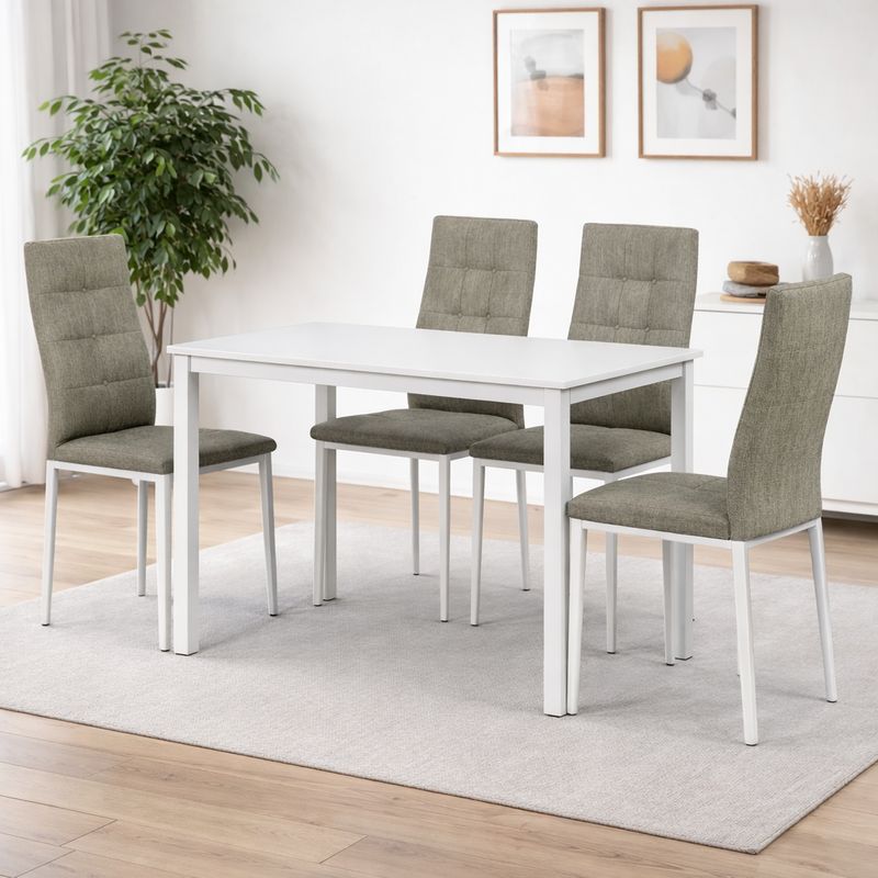 Moderný jedálenský set AUTRON v bielom dekore