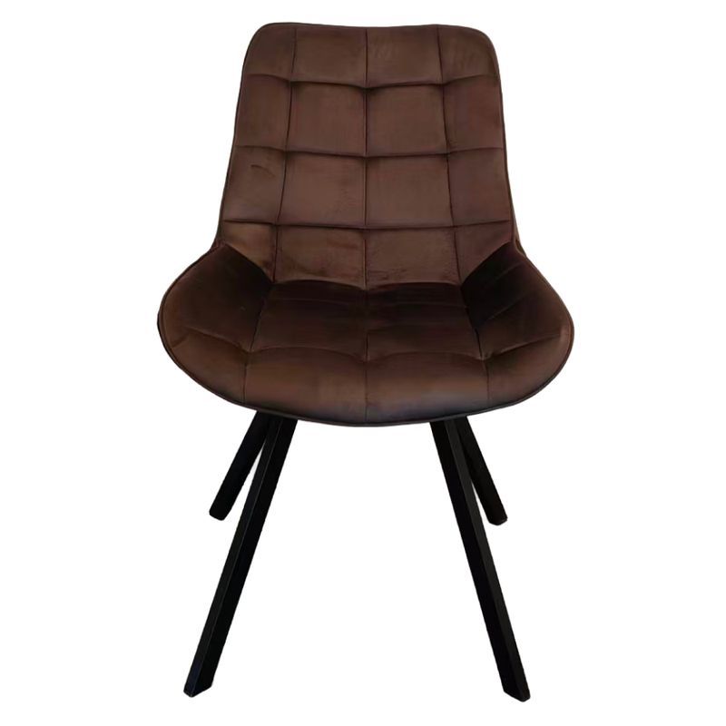 Štýlová jedálenská stolička tmavohnedá Velvet látka-čierna