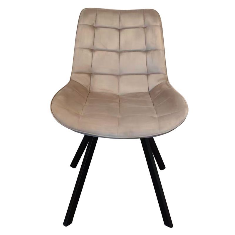 Štýlová jedálenská stolička sivohnedá Taupe Velvet látka-čierna