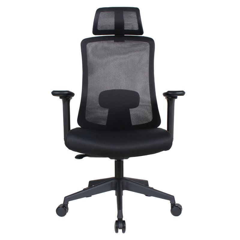 Jednoduché kancelárske kreslo, čierna sieťovina