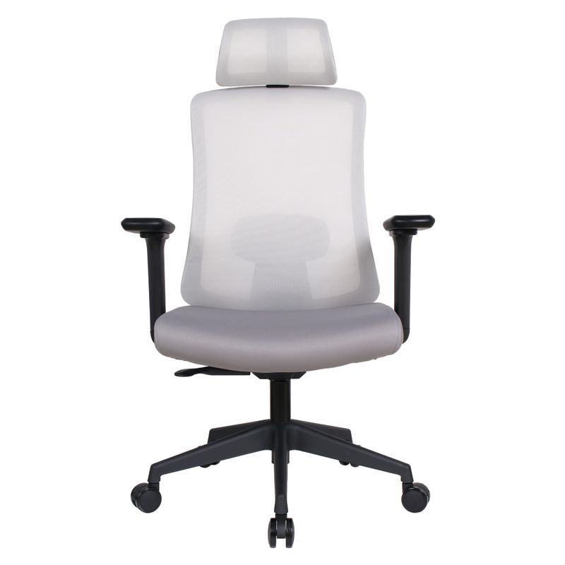Jednoduché kancelárske kreslo, sivá sieťovina