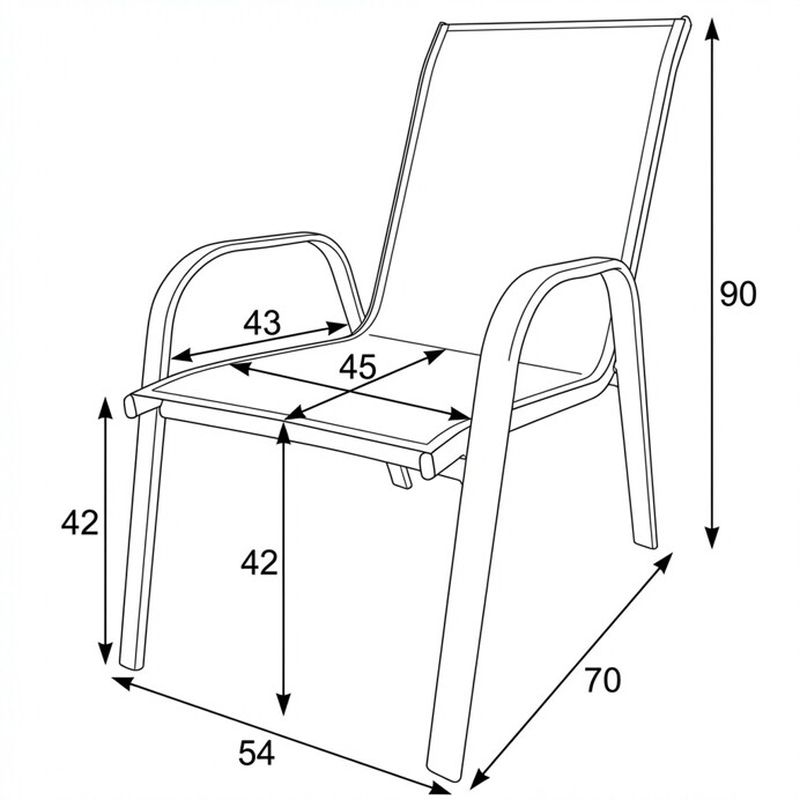 Moderná  záhradná stolička so sieťovinou, krémová