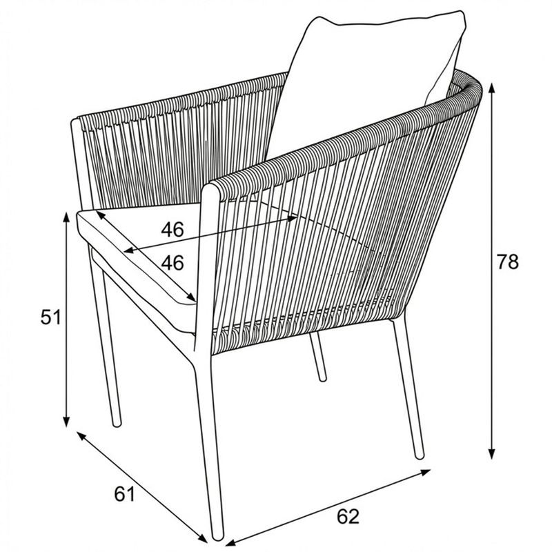 Záhradná stolička hliníková s látkovým poťahom, sivá