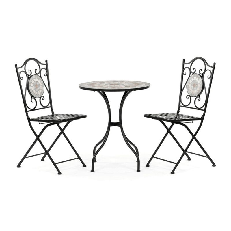 Záhradný set 1+2, s keramickou mozaikou, viacfarebný