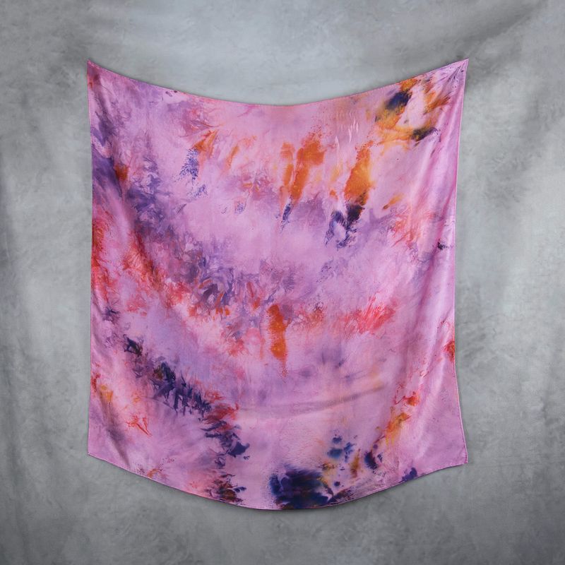 Hodvábna šatka LIMITED_291, 90x90cm, Vyrobená na Slovensku