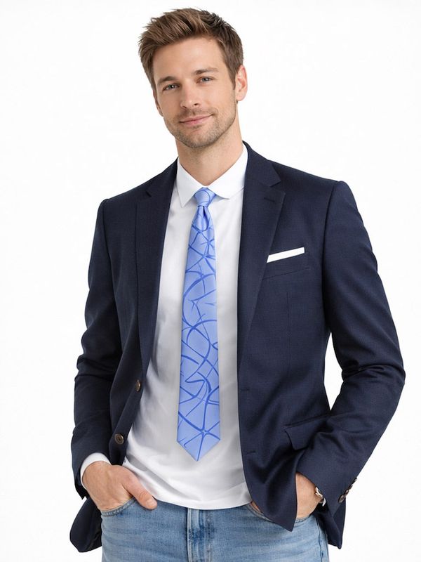 Hodvábna kravata, Violet Ornament, Slovenská výroba