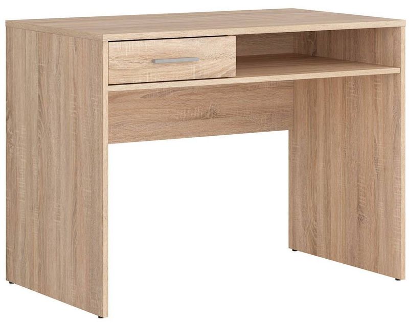 Písací stôl dub sonoma s jednou zásuvkou a policou