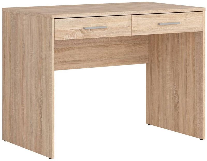 Písací stôl dub sonoma s dvomi zásuvkami