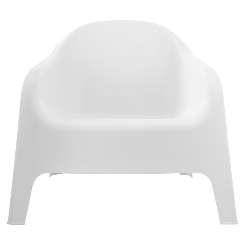 Záhradné stohovateľné kreslo, biely plast