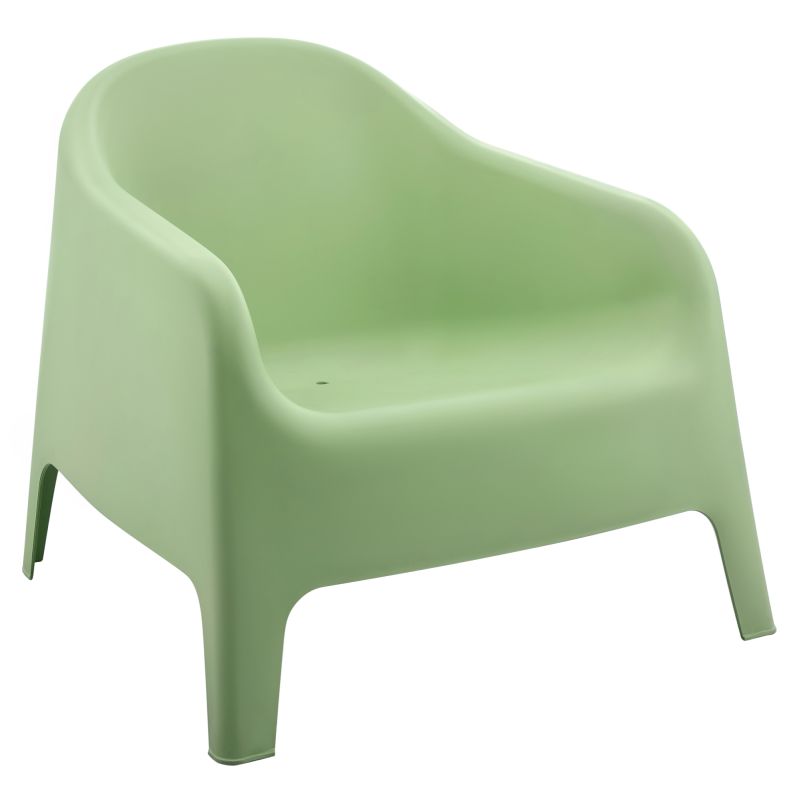 Záhradné stohovateľné kreslo, zelený plast