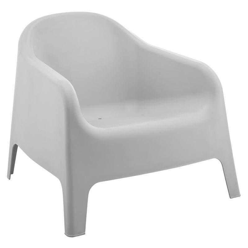 Záhradné stohovateľné kreslo, sivý plast