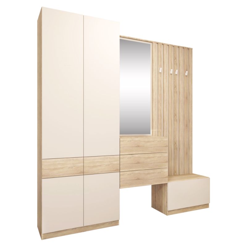 Botník KOM1K, dub sonoma, kašmír