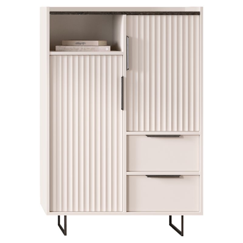 Komoda KOM2D2S, kašmír, norkový gaštan arvadonna, kombinovaná