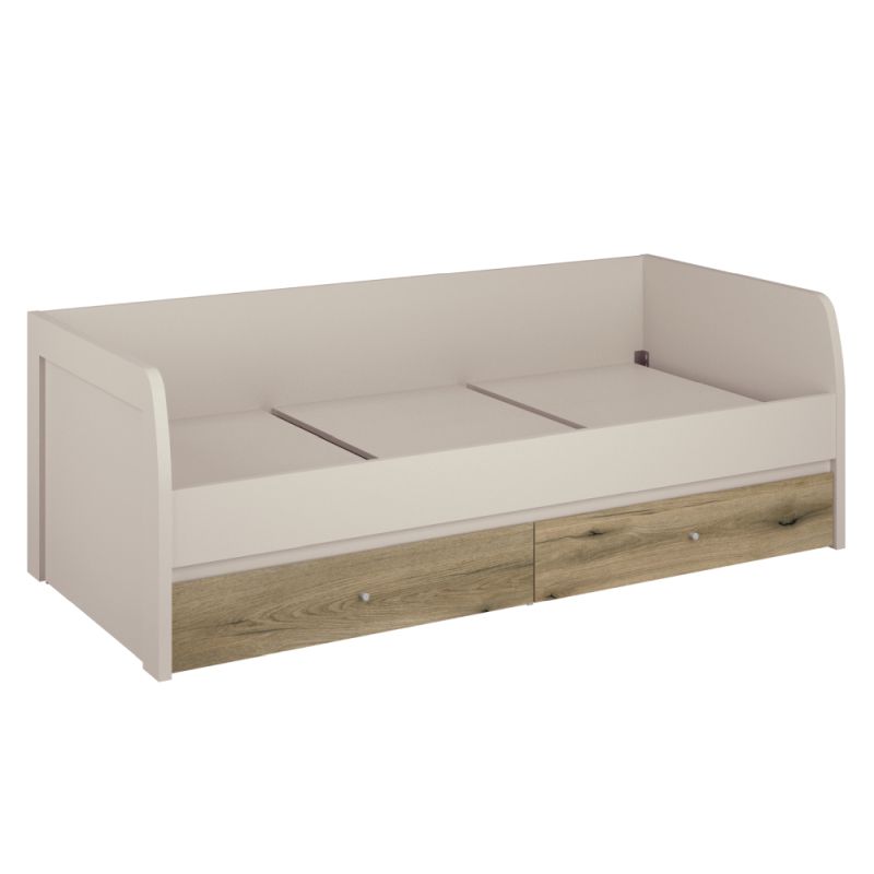 Štýlová posteľ 2S, 90x200, kašmír, dub evoke