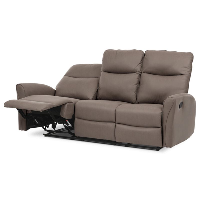 Polohovacia sedacia súprava, hnedá, látka vintage