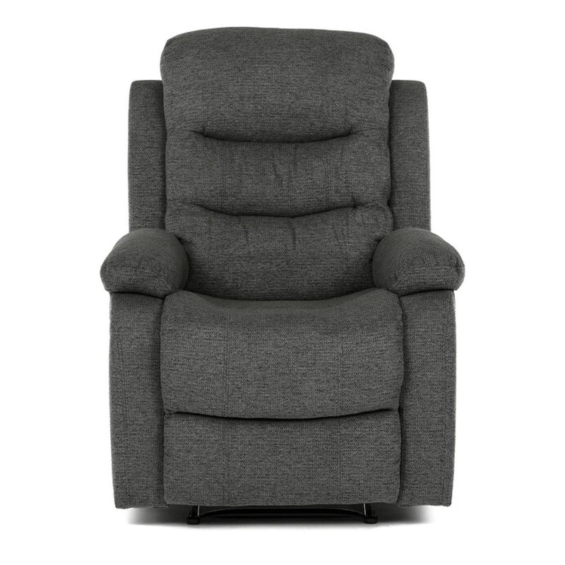 Elegantné polohovacie kreslo, manuálne ovládanie, sivá, látka