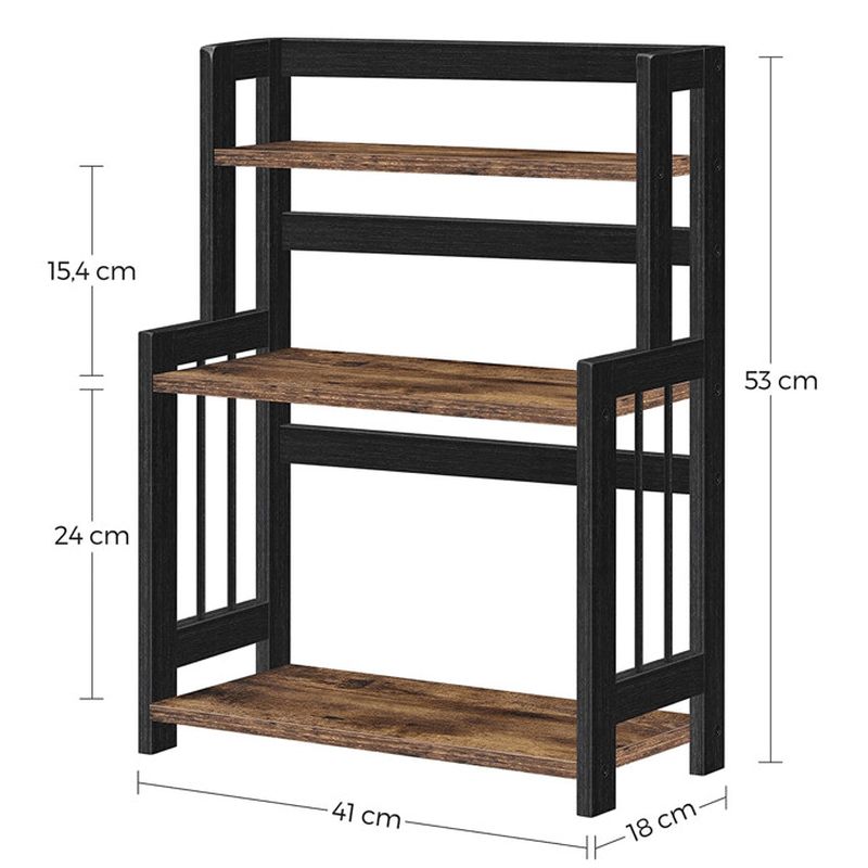 Polička, organizér, bambus, hnedá, 3 úrovne