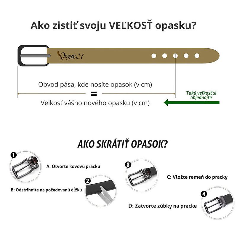 Kožený opasok STRIKE, šírka 3,3 cm, Koňakový