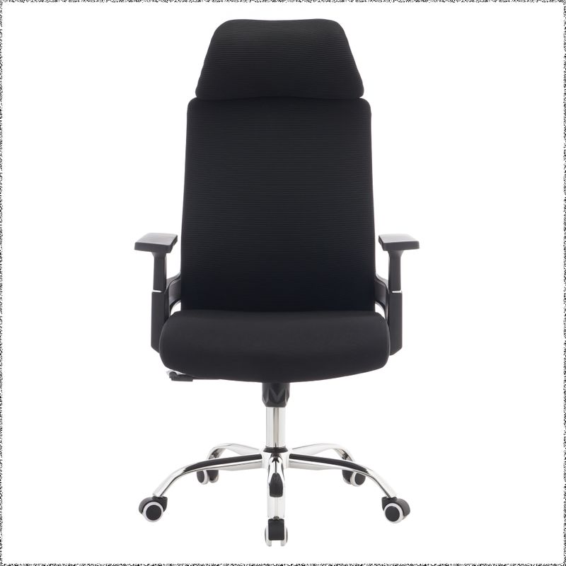 Kancelárske kreslo čierne so sieťovinou a chrómovými detailmi