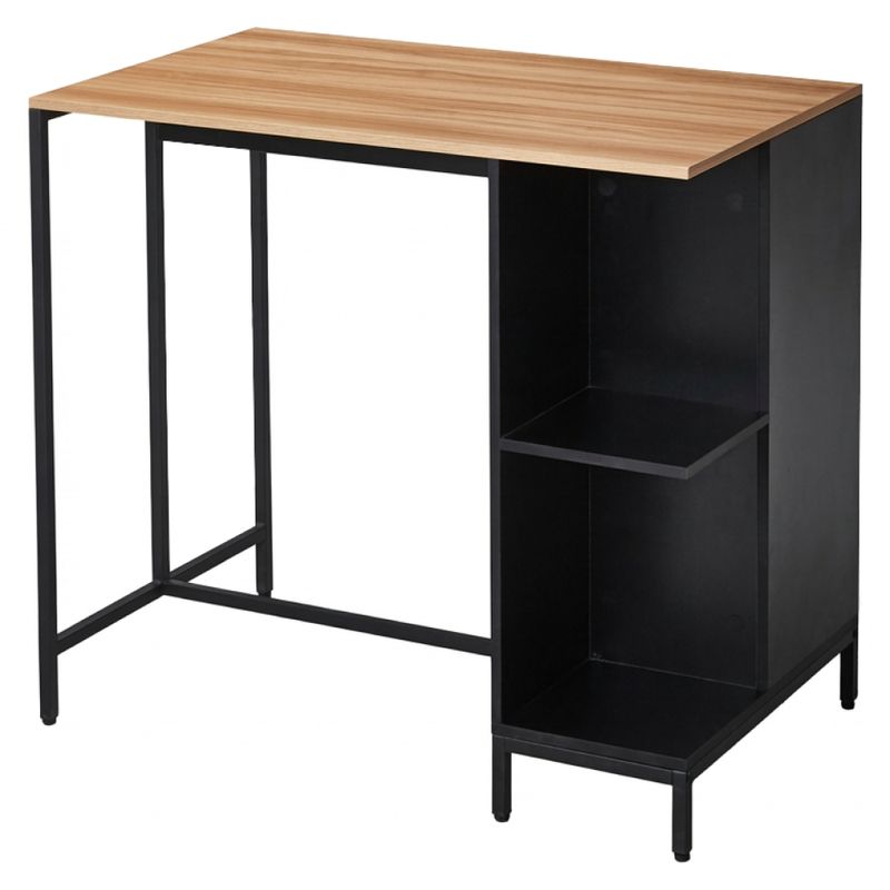 Kuchynský ostrovček, dub, čierny, s otvoreným úložným priestorom