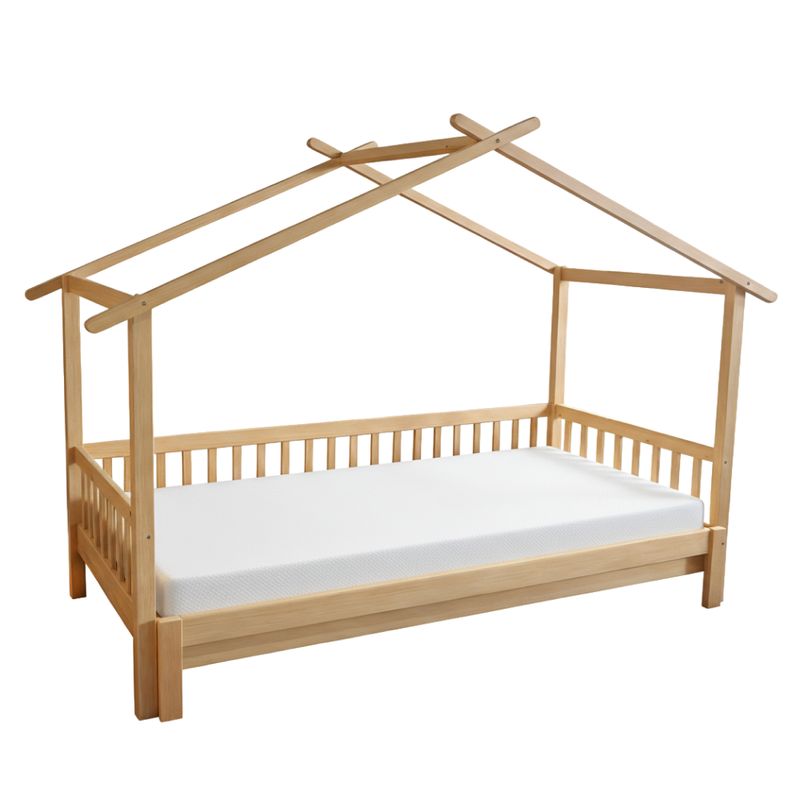 Montessori posteľ rozkladacia 90-180x200 cm, prírodná, masív